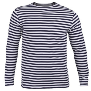 Тельняшка с длинным рукавом (темно-синяя) №TBL-58-60