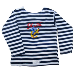 Тельняшка с длинным рукавом (темно-синяя) "Ялта" №TR30-4