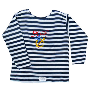 Тельняшка с длинным рукавом (темно-синяя) "Ялта" №TR34-4