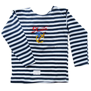 Тельняшка с длинным рукавом (темно-синяя) "Ялта" №TR36-4