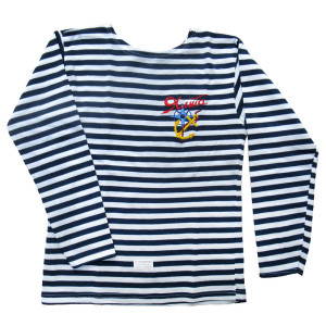 Тельняшка с длинным рукавом (темно-синяя) "Ялта" №TR42-44-4