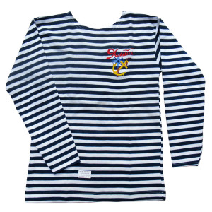 Тельняшка с длинным рукавом (темно-синяя) "Ялта" №TR46-48-4