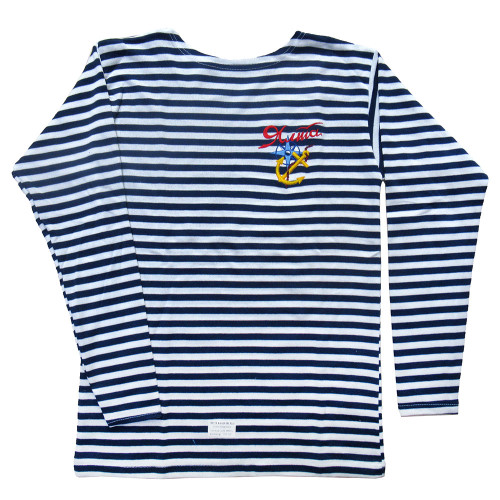 Тельняшка с длинным рукавом (темно-синяя) "Ялта" №TR50-52-4