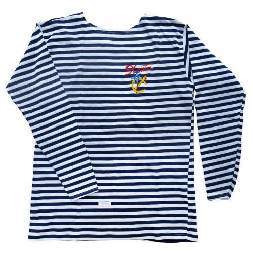 Тельняшка с длинным рукавом (темно-синяя) "Ялта" №TR58-60-4