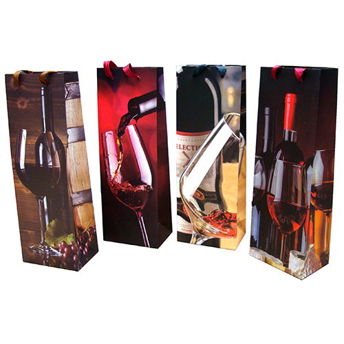Пакет подарочный для бутылки "Бокал" №10362-1