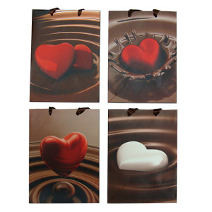 Пакет подарочный "Сердце в шоколаде" №10362-27