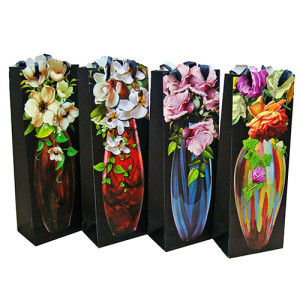 Пакет подарочный для бутылки "Ваза" №10362-4