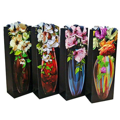 Пакет подарочный для бутылки "Ваза" №10362-4