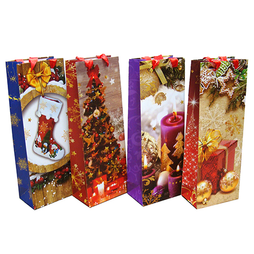 Пакет подарочный для бутылки "Новый Год" №10362-7