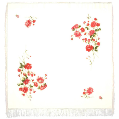 Платок "Розы на снегу" №130K-5(1227-2)