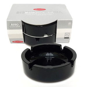 Пепельница Bistro стеклянная черная №54036B