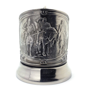 Подстаканник никелированный с чернью "Три богатыря" №7408-66