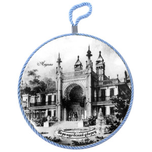 Подставка под горячее керамическая "Воронцовский дворец" ч/б №PG-6A