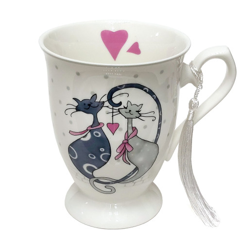 Чашка из фарфора Коты 300 мл №K3088-2023