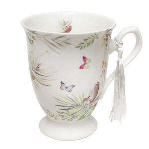 Чашка из фарфора Бабочки 300 мл №K3088-7009