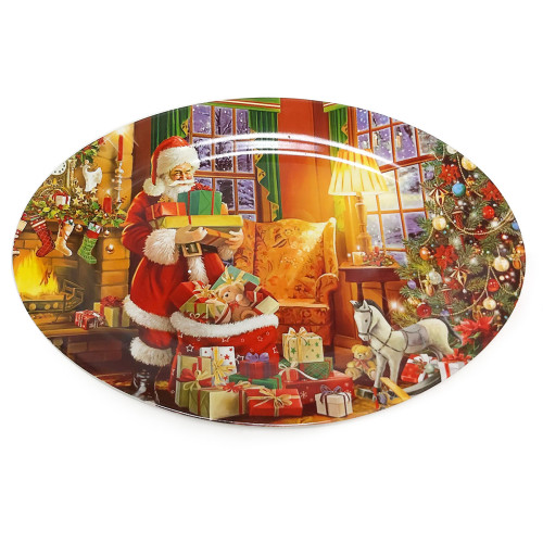 Блюдо фарфоровое "Новый Год" №K114-808 Блюдо фарфоровое "Новый Год" №K114-808