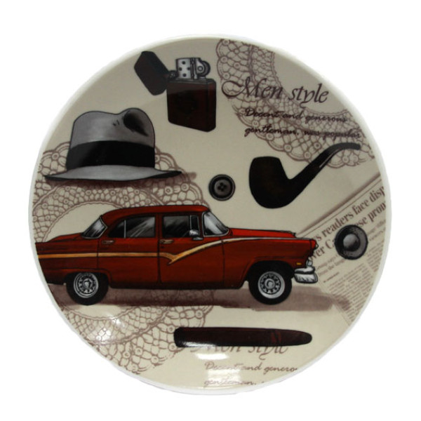 Тарелка фарфоровая "Мужской стиль" №002 Тарелка фарфоровая "Мужской стиль" №002