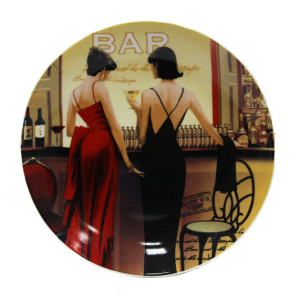 Тарелка фарфоровая "Бар" №010