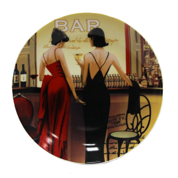 Тарелка фарфоровая "Бар" №010 Тарелка фарфоровая "Бар" №010