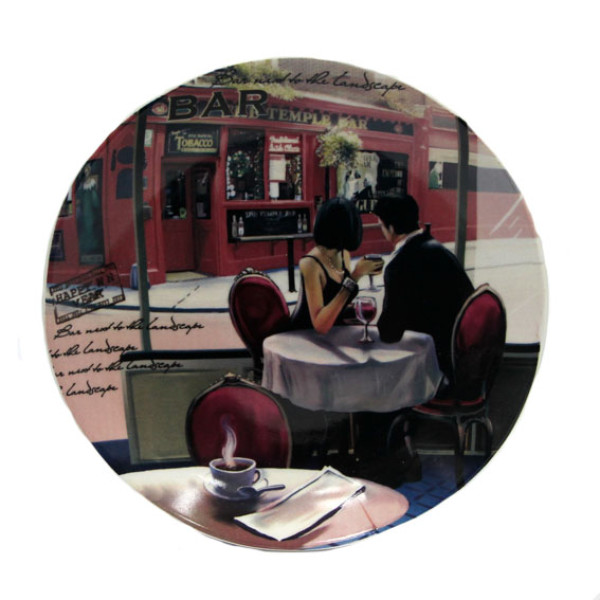 Тарелка фарфоровая "Бар" №007 Тарелка фарфоровая "Бар" №007