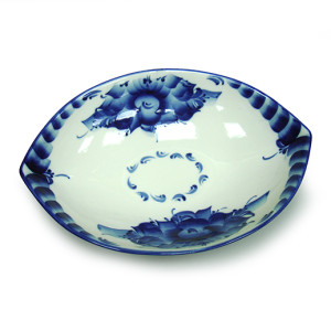 №007EZ Посуда Гжель. Салатник "Лодочка" бол.