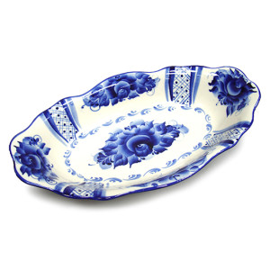 №018EZ Посуда Гжель. Лоток "Гранд" средний