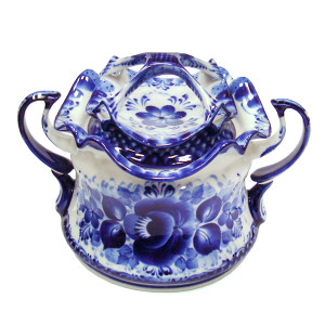 Сахарница "Утро" Гжель №03-1A