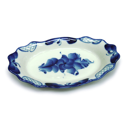 №034EZ Посуда Гжель. Лоток для шпрот