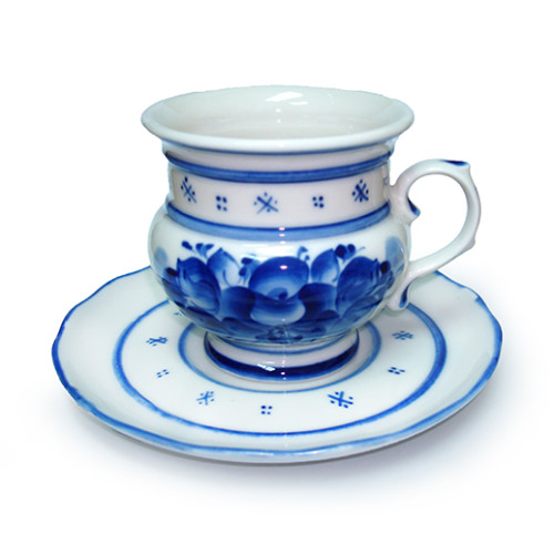 №036EZ Посуда Гжель. Чайная пара "Голубка"