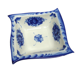 №048EZ Посуда Гжель. Салатник "Волна" средн.