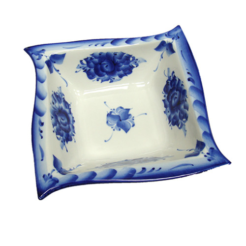 №048EZ Посуда Гжель. Салатник "Волна" средн.