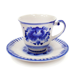 Чайная пара "Ромашка" Гжель №069EZ 