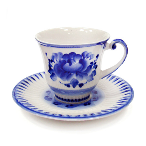 Чайная пара "Ромашка" Гжель №069EZ 