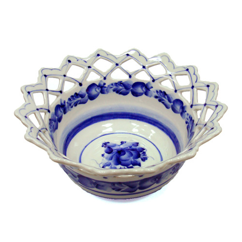 Конфетница "Камелия" Гжель №081EZ 