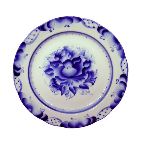 Тарелка закусочная "Дубок" Гжель №083EZ 