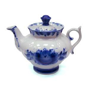 Чайник "Орхидея" Гжель№118EZ 