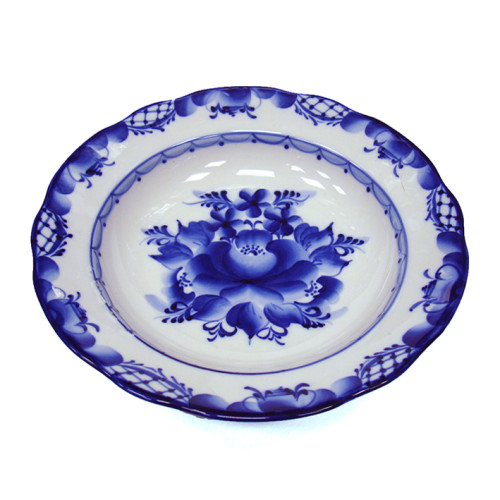 Тарелка суповая "Дубок" Гжель №120EZ 