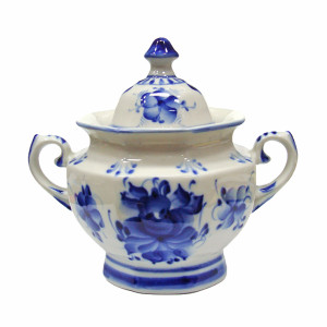 Сахарница "Граненая" Гжель №142EZ 