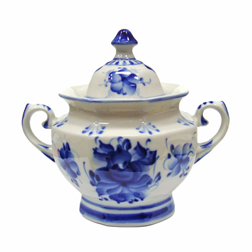 Сахарница "Граненая" Гжель №142EZ 