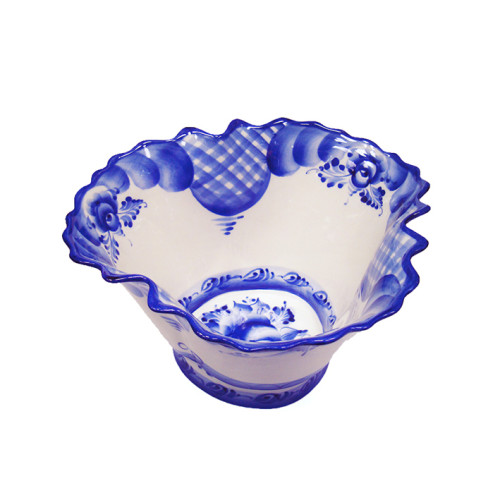 Салатник "Клевер" Гжель средний №044STS 