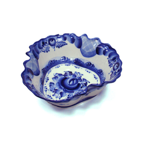 Салатник "Клевер" Гжель малый №048STS 