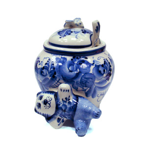 Медовница "Медведь" Гжель №077STS 