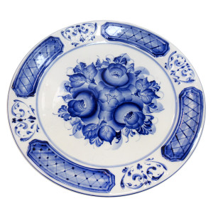 Блюдо "Императорское" Гжель №031EZ
