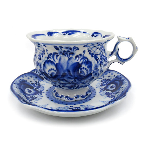 Чайная пара "Тюльпан" Гжель №T013