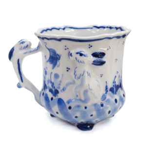 Кружка Гжель "Заяц" №T128