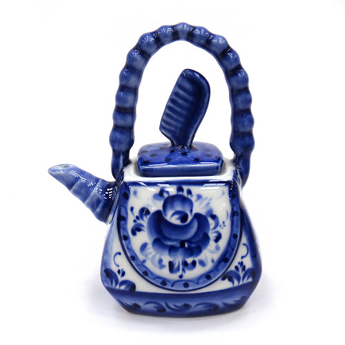 Чайник сувенирный Гжель "Сумочка" №T038