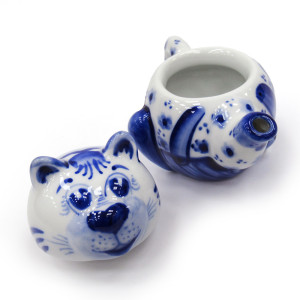 Чайник сувенирный Гжель "Кот" №T041