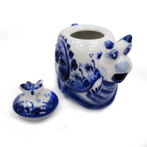 Чайник сувенирный Гжель "Улитка" №T051