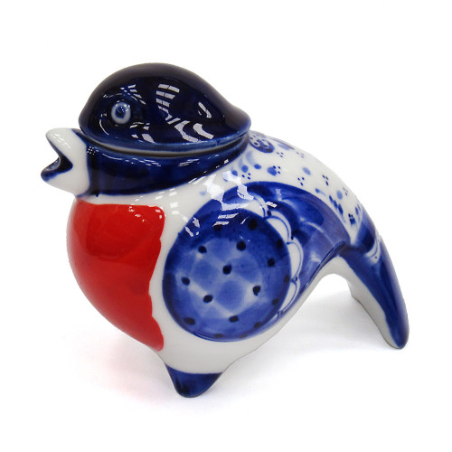 Чайник сувенирный Гжель "Снегирь" №T064