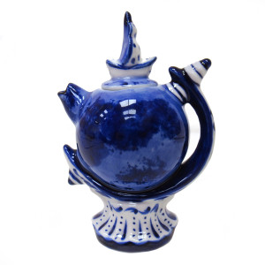 Чайник сувенирный Гжель "Глобус" №T116